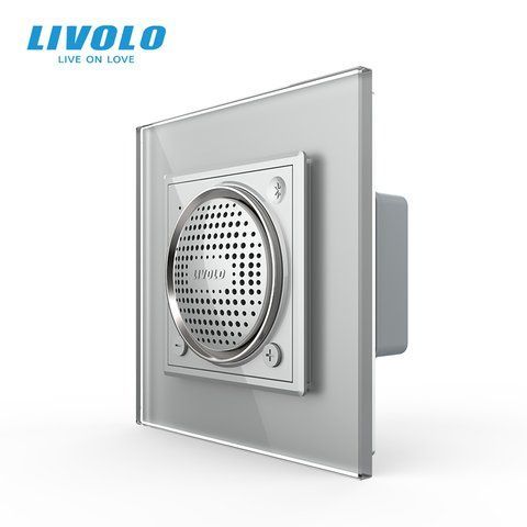 Bluetooth колонка Livolo сірий скло (VL-C7-FCF-2IP) VL-C7-FCF-2IP фото