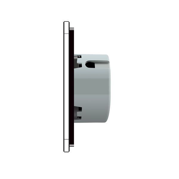 Розумний сенсорний ZigBee вимикач 2 сенсора (1-1) Livolo чорний (VL-C701Z/C701Z-12) VL-C701Z/C701Z-12 фото