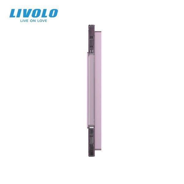 Рамка 5-постова LIVOLO, загартоване скло, рожева, 365&times;80 мм (C7-SR/SR/SR/SR/SR-17) C7-SR/SR/SR/SR/SR-17 фото
