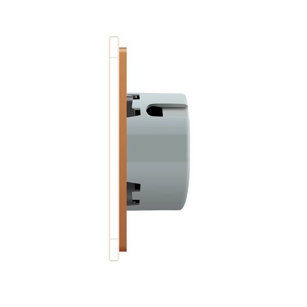 Розумний сенсорний ZigBee вимикач 4 сенсора (2-2) Livolo золото скло (VL-C702Z/C702Z-13) VL-C702Z/C702Z-13 фото