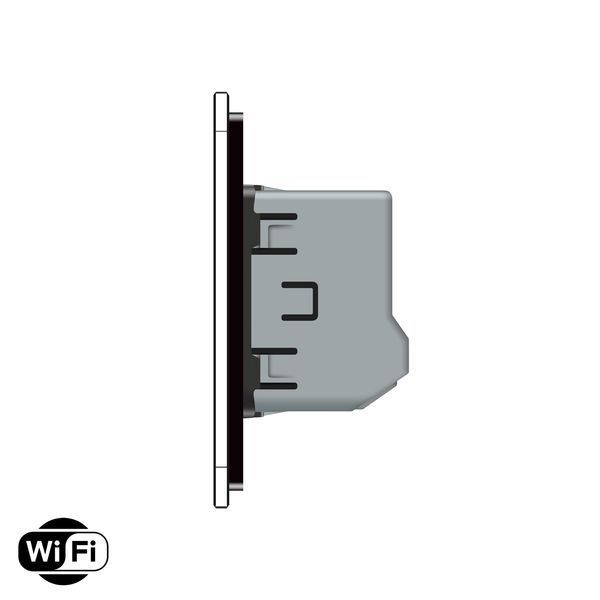 Розумний сенсорний Wi-Fi прохідний/перехресний вимикач 1 сенсор Livolo чорний скло (VL-C7FC1SNY-2G-BP) VL-C7FC1SNY-2G-BP фото