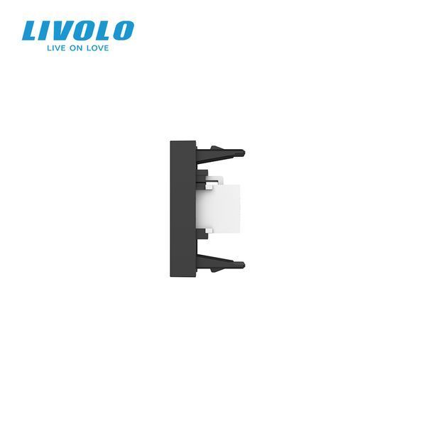 HDMI розетка LIVOLO 1.4, чорна, модуль 0.5 поста, для телевізора / ПК (VL-FCHD-1BP) 727300512 фото