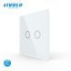 Бездротовий розумний сенсорний вимикач 2 сенсори Livolo золотий скло (VL-XR008-A) VL-XR008-A фото 7