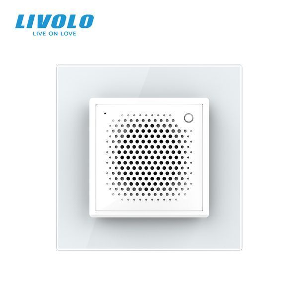 Розумний дверний дзвінок-сирена ZigBee Livolo білий скло (VL-C7-FCBZ-2WP) VL-C7-FCBZ-2WP фото