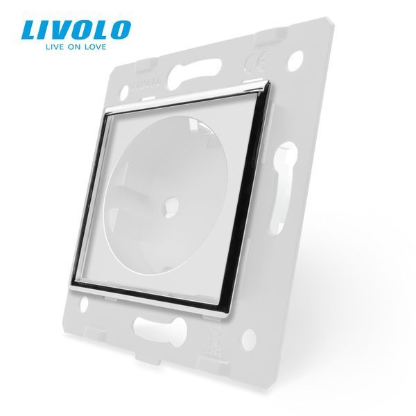 Декоративний ободок для розетки LIVOLO хромований (VL-DF101C) VL-DF101-chrome фото