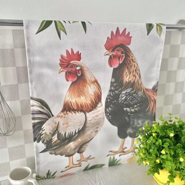 Набір з 2 шт. кухонних рушників "Happy Chickens" SET TOWELS-02 фото