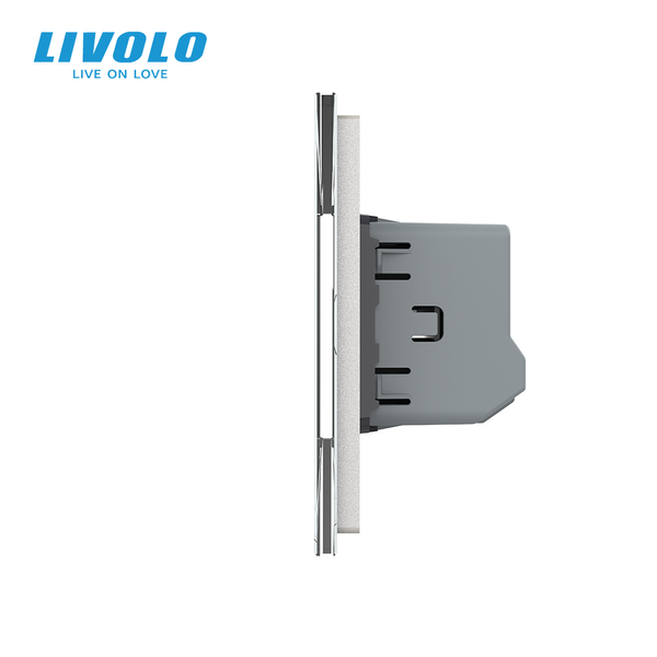 Сенсорний вимикач 5 сенсорів (2-1-2) Livolo білий скло (VL-C702/C701/C702-11) VL-C702/C701/C702-11 фото