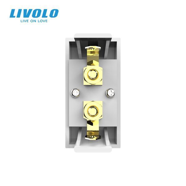 Аудіо розетка LIVOLO Banana Plug, сіра, для колонок / підсилювача, модуль 0.5 поста(VL-FCSD-1IP) 727500115 фото