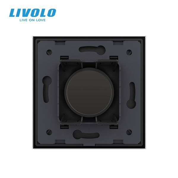 Годинник механічний Livolo чорний скло (VL-C7FCCL-2BP) VL-C7FCCL-2BP фото