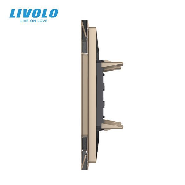 Годинник механічний Livolo золото скло (VL-C7FCCL-2AP) VL-C7FCCL-2AP фото