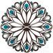 Настінний годинник Glozis Peacock Feather B-015 фото 1