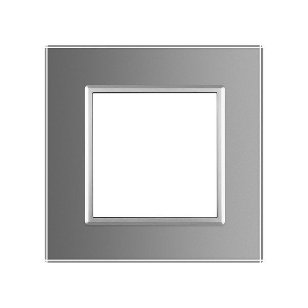 Рамка 1-постова LIVOLO, загартоване скло, сіра матова, 80&times;80 мм (VL-P7E-2IS06) VL-P7E-2IS06 фото