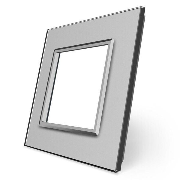 Рамка 1-постова LIVOLO, загартоване скло, сіра матова, 80&times;80 мм (VL-P7E-2IS06) VL-P7E-2IS06 фото